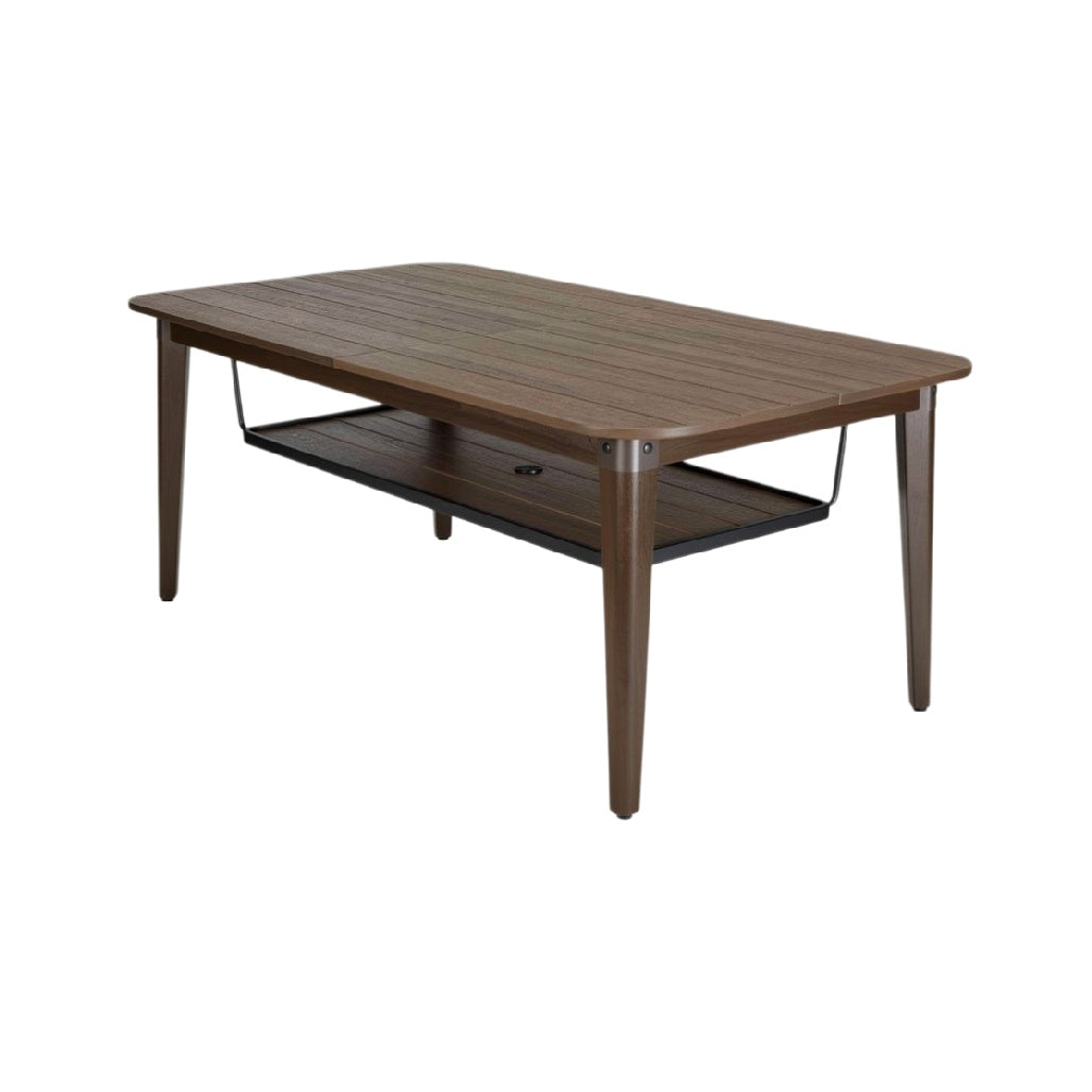 Tabla de Café Moderna de Madera con Estante Inferior